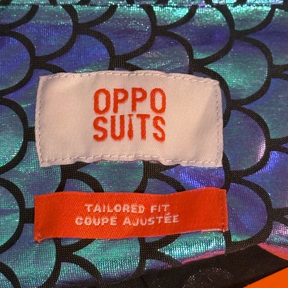 Oppo Men's Shimmering Fancy Fish Disco Button-Down Shirt Size 3xl, 18.7 Neck - Picture 4 of 16